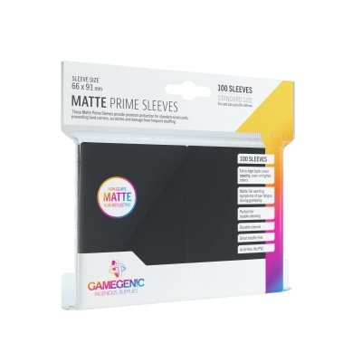 Gamegenic: Matte Prime Sleeves - Black 100Ct Card Sleeves Gamegenic