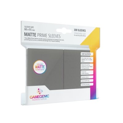 Gamegenic: Matte Prime Sleeves - Dark Grey 100Ct Card Sleeves Gamegenic