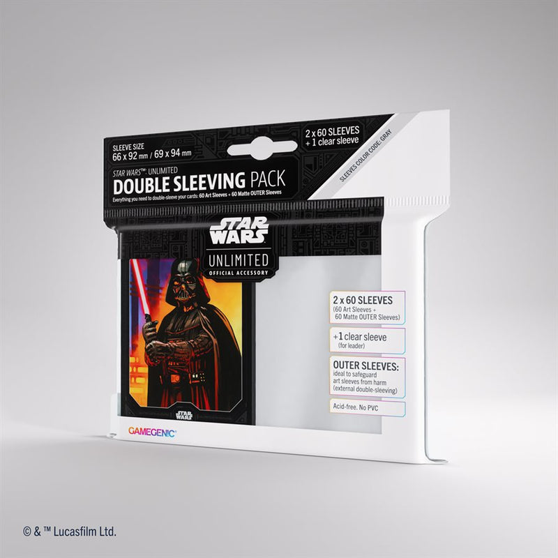 Gamegenic: Double Sleeving Pack - "Darth Vader" Star Wars: Unlimited 60Ct Card Sleeves Gamegenic