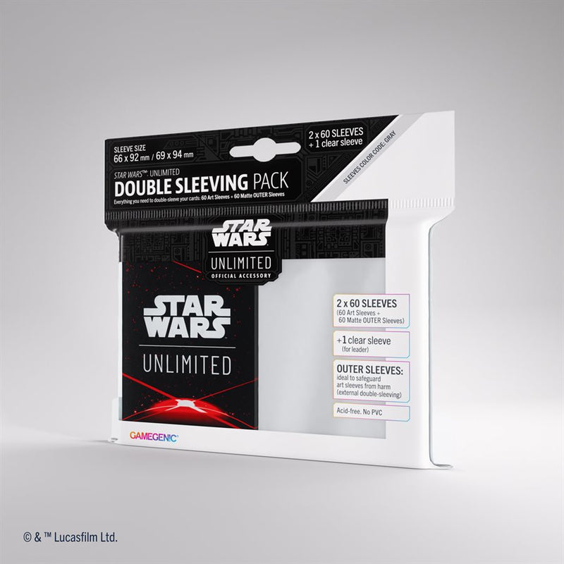 Gamegenic: Double Sleeving Pack - "Space Red" Star Wars: Unlimited 60Ct Card Sleeves Gamegenic