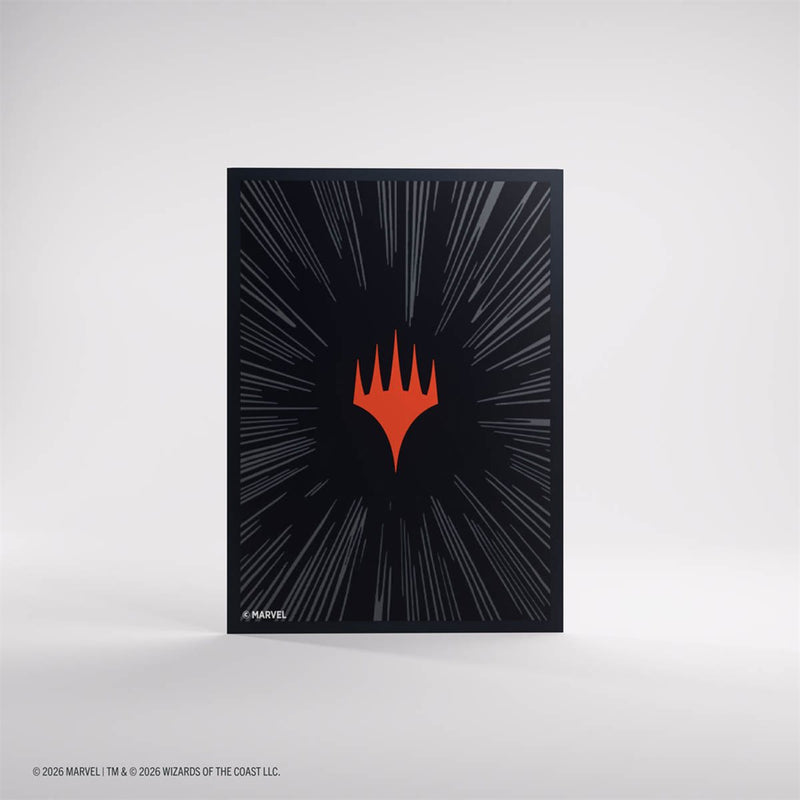 Gamegenic: Premium Double Sleeving Pack - "Black Comic Burst" MTG Marvel Super Heroes 105Ct Card Sleeves Gamegenic