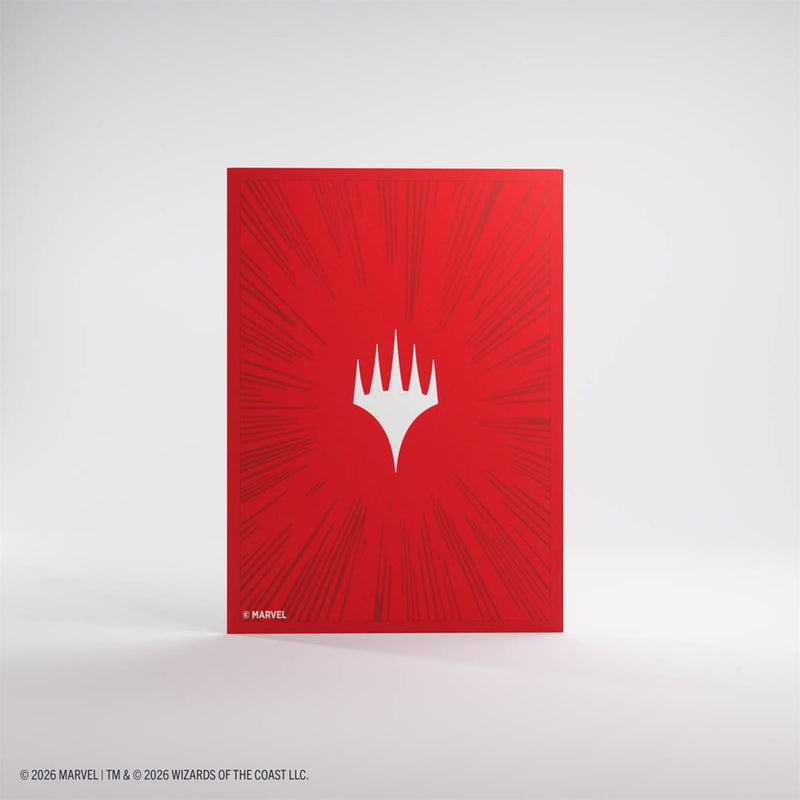 Gamegenic: Premium Double Sleeving Pack - "Red Comic Burst" MTG Marvel Super Heroes 105Ct Card Sleeves Gamegenic