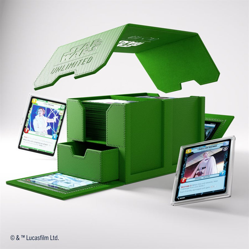 Gamegenic: Double Deck Pod 120+ - "Command Green" Star Wars: Unlimited Deck Boxes & Storage Gamegenic