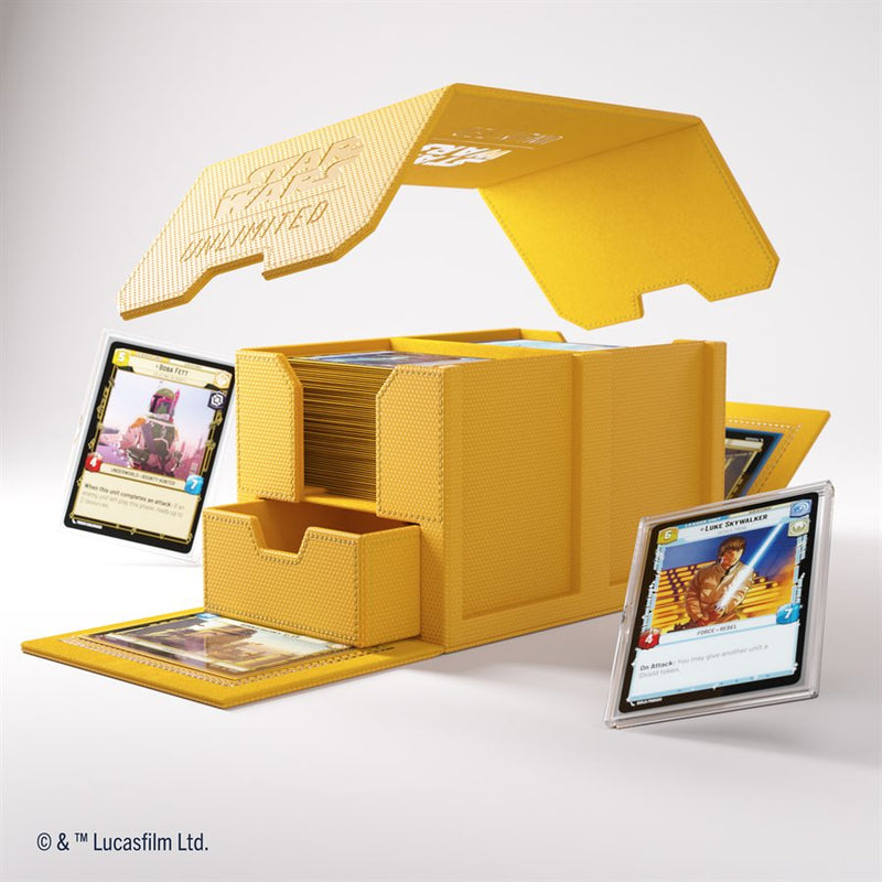 Gamegenic: Double Deck Pod 120+ - "Cunning Yellow" Star Wars: Unlimited Deck Boxes & Storage Gamegenic