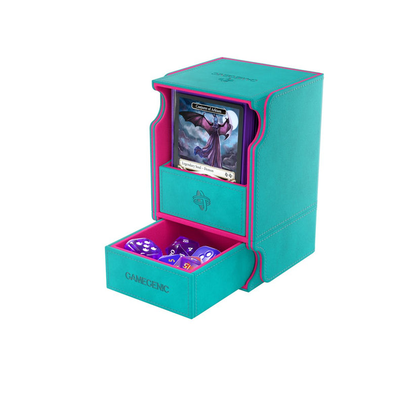 Gamegenic: Watchtower 100+ XL Convertible - Teal/Pink Deck Boxes & Storage Gamegenic