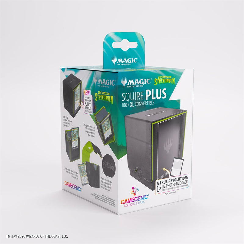 Gamegenic: Squire PLUS 100+ XL - "Black/Green" MTG Secrets of Strixhaven Deck Boxes & Storage Gamegenic