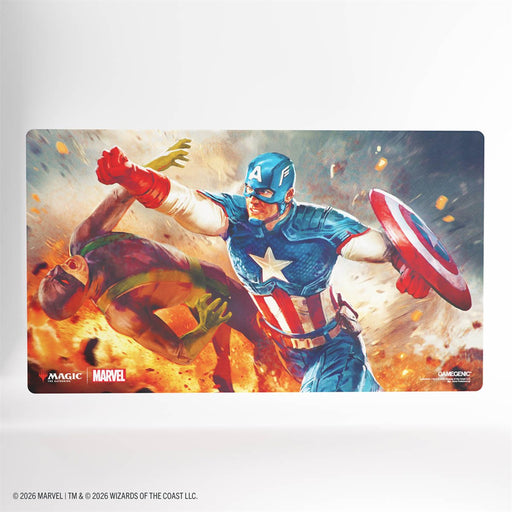 Gamegenic: Prime Playmat - "Captain America, Super-Soldier" MTG Marvel Super Heroes Playmats Gamegenic