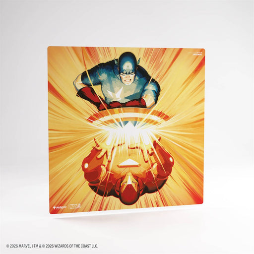 Gamegenic: Prime 2-Player Playmat - "Iron Man / Captain America" MTG Marvel Super Heroes Playmats Gamegenic