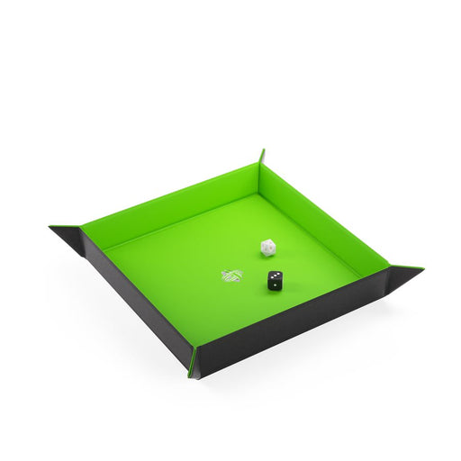 Gamegenic: Magnetic Dice Tray - Square Black/Green Dice & Gaming Accessories Gamegenic