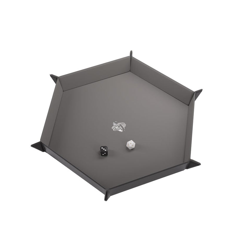Gamegenic: Magnetic Dice Tray - Hexagonal XL Black/Grey Dice & Gaming Accessories Gamegenic