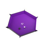 Gamegenic: Magnetic Dice Tray - Hexagonal XL Black/Purple Dice & Gaming Accessories Gamegenic