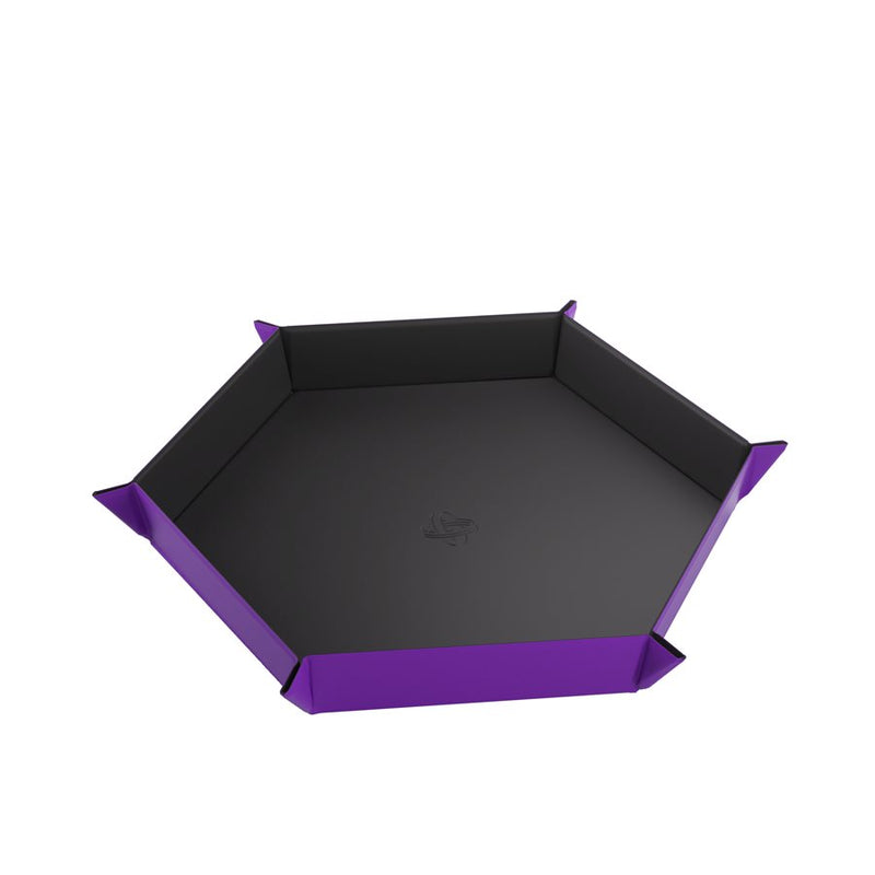 Gamegenic: Magnetic Dice Tray - Hexagonal XL Black/Purple Dice & Gaming Accessories Gamegenic