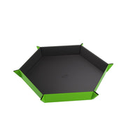 Gamegenic: Magnetic Dice Tray - Hexagonal XL Black/Green Dice & Gaming Accessories Gamegenic