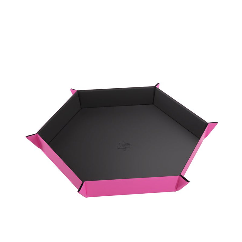 Gamegenic: Magnetic Dice Tray - Hexagonal XL Black/Pink Dice & Gaming Accessories Gamegenic