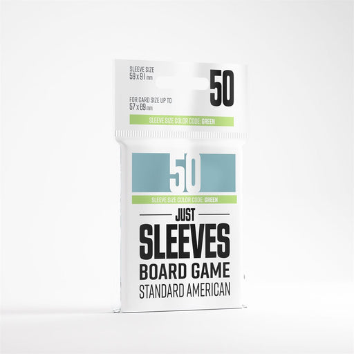 Gamegenic: Just Sleeves - Standard American 50ct (62mm × 94 mm) Board Game Sleeves Gamegenic