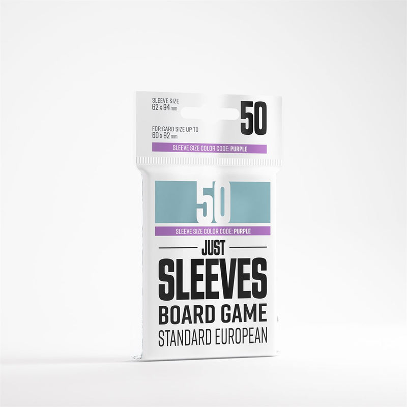Gamegenic: Just Sleeves - Standard European 50ct (59mm × 91 mm) Board Game Sleeves Gamegenic