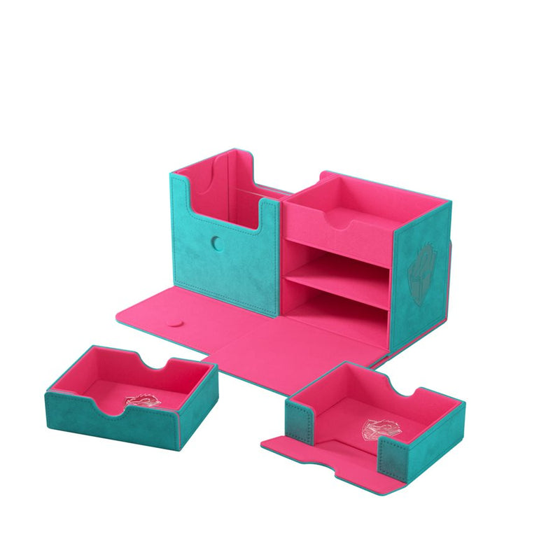 Gamegenic: Academic 133+ XL Convertible - Teal/Pink (Tolarian Edition) Deck Boxes & Storage Gamegenic