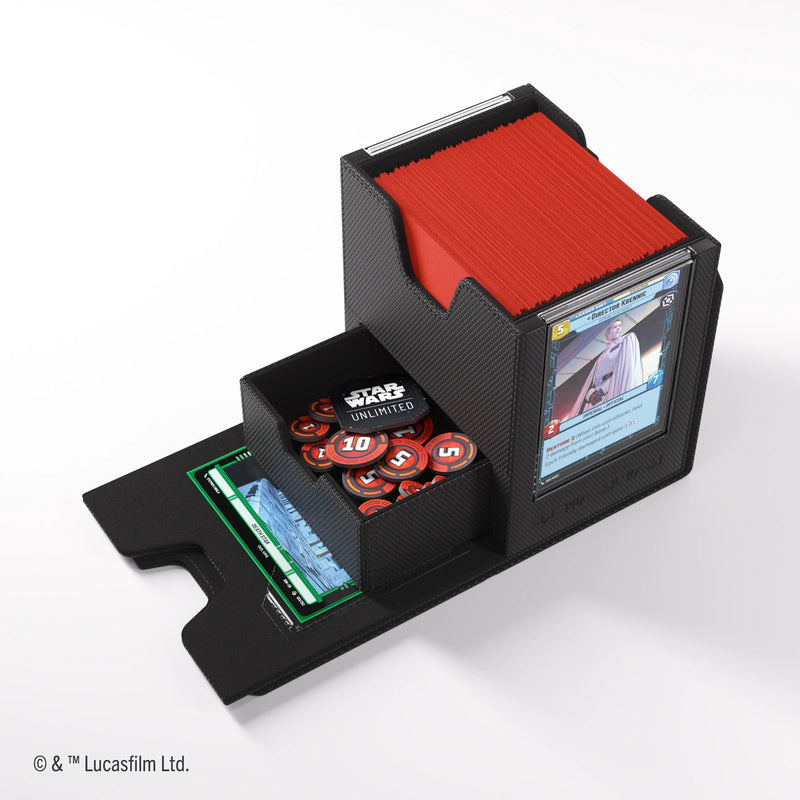 Gamegenic: Twin Suns Deck Pod 100+ - "Villainy Black" Star Wars: Unlimited Deck Boxes & Storage Gamegenic