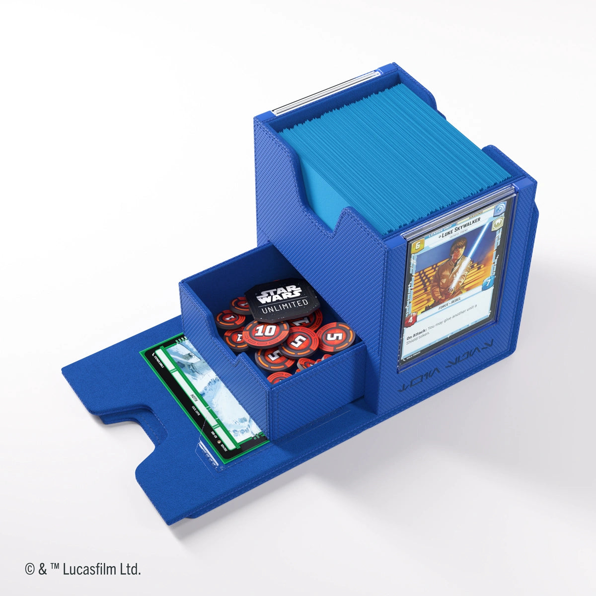 Gamegenic: Twin Suns Deck Pod 100+ - "Vigilance Blue" Star Wars: Unlimited Deck Boxes & Storage Gamegenic