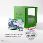 Gamegenic: Twin Suns Deck Pod 100+ - "Command Green" Star Wars: Unlimited Deck Boxes & Storage Gamegenic