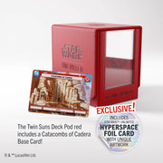 Gamegenic: Twin Suns Deck Pod 100+ - "Aggression Red" Star Wars: Unlimited Deck Boxes & Storage Gamegenic