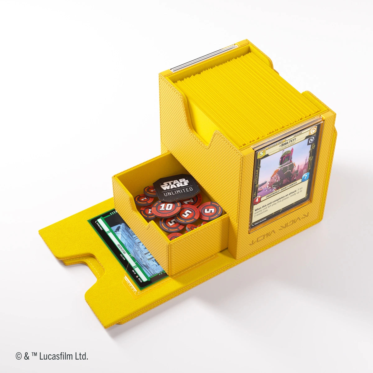 Gamegenic: Twin Suns Deck Pod 100+ - "Cunning Yellow" Star Wars: Unlimited Deck Boxes & Storage Gamegenic