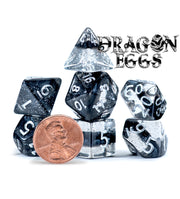 Mighty Tiny Dice: "Dragon Eggs" 7-Die Dice Set 12mm Dice & Gaming Accessories Gate Keeper Games