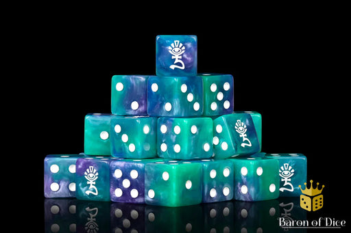 Baron of Dice: "Ghost Elves" 25x16mm Square Corner Dice Dice & Gaming Accessories Baron of Dice