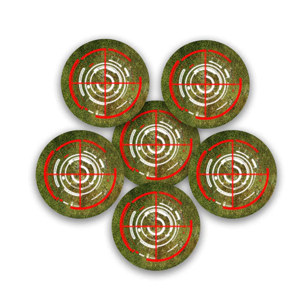 Frontline Gaming: Objective Markers - Grassland 2 (Red) Terrain FLG