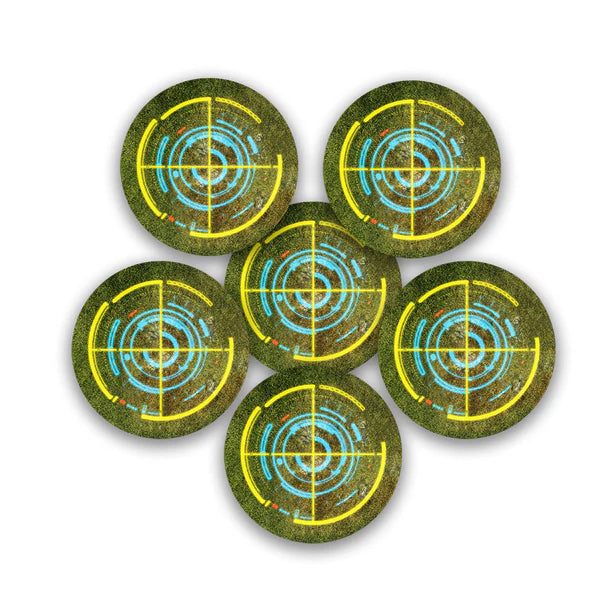 Frontline Gaming: Objective Markers - Grassland 2 (Yellow) Terrain FLG