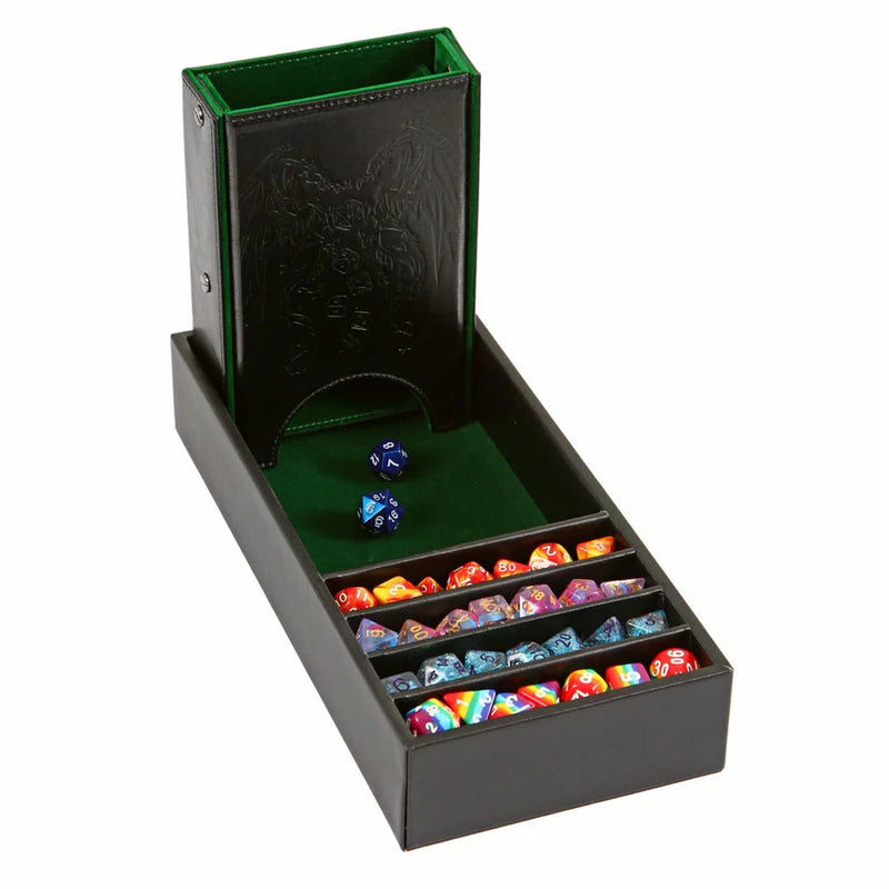 Forged Gaming: Citadel Dice Tower and Dice Tray (Green) Dice & Gaming Accessories Forged Gaming