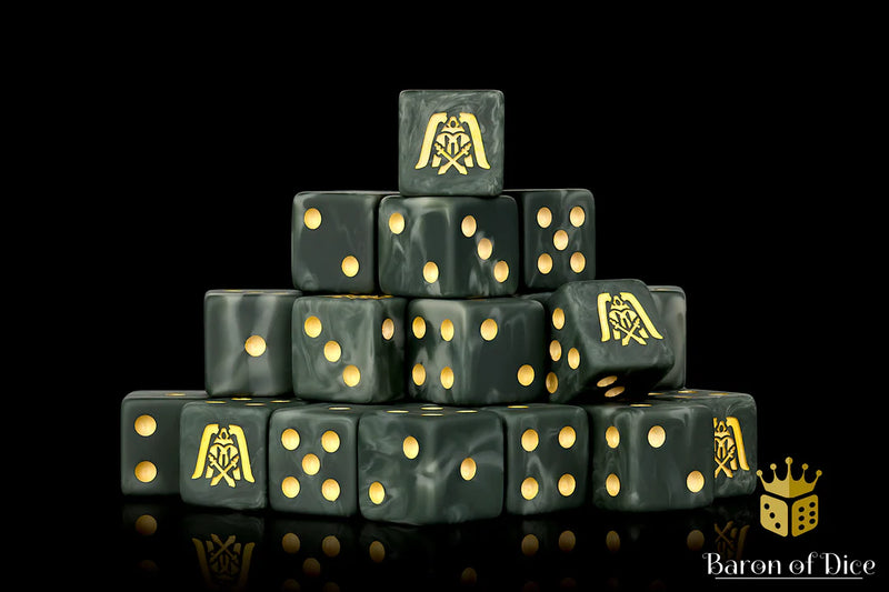Baron of Dice: "Grim Reaper" 25x16mm Square Corner Dice Dice & Gaming Accessories Baron of Dice
