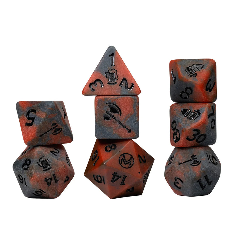 Sirius Dice: 7-Die Adventure Dice Set - "Grog Strongjaw" Vox Machina Dice & Gaming Accessories Sirius Dice