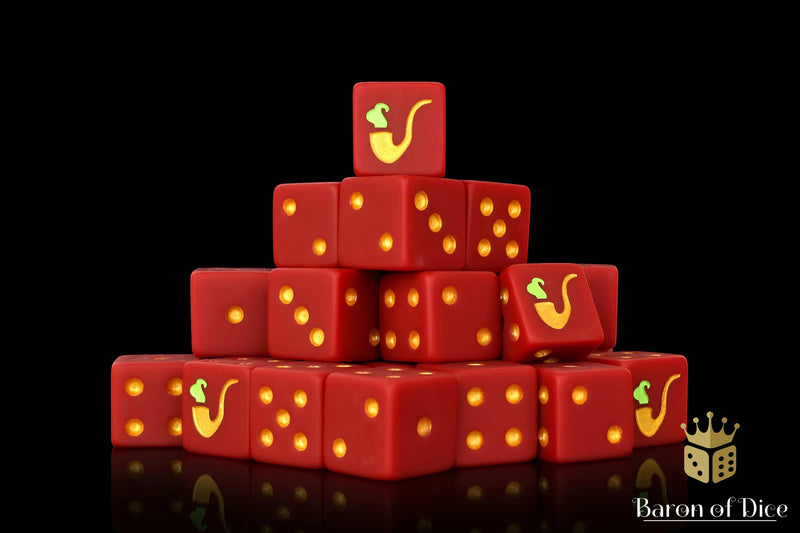 Baron of Dice: "Halfling Pipe" 25x16mm Square Corner Dice Dice & Gaming Accessories Baron of Dice