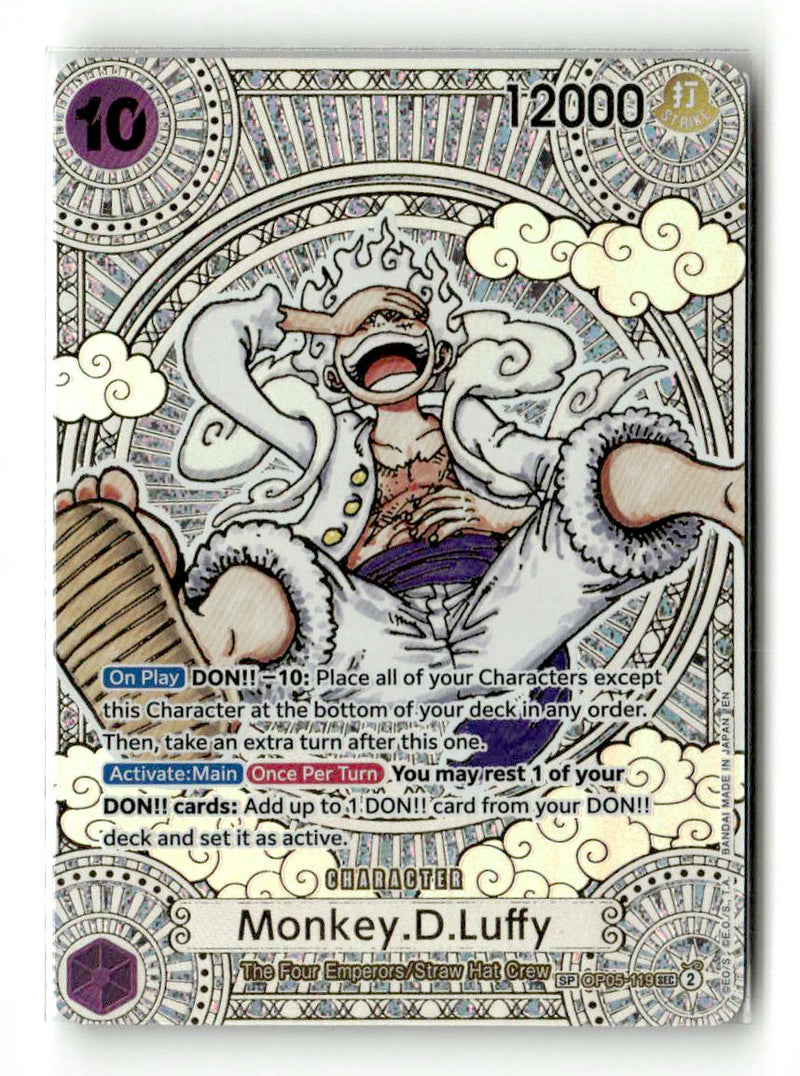 Monkey.D.Luffy (119) (SP) (Gold) (OP05-119) [A Fist of Divine Speed] Foil One Piece Single Bandai