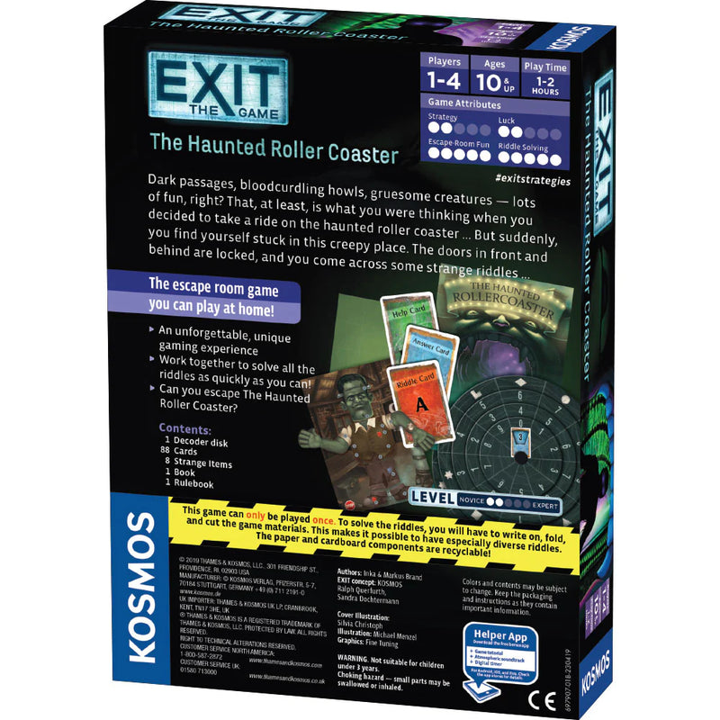 Exit: The Haunted Roller Coaster (2019) Board Games Kosmos   
