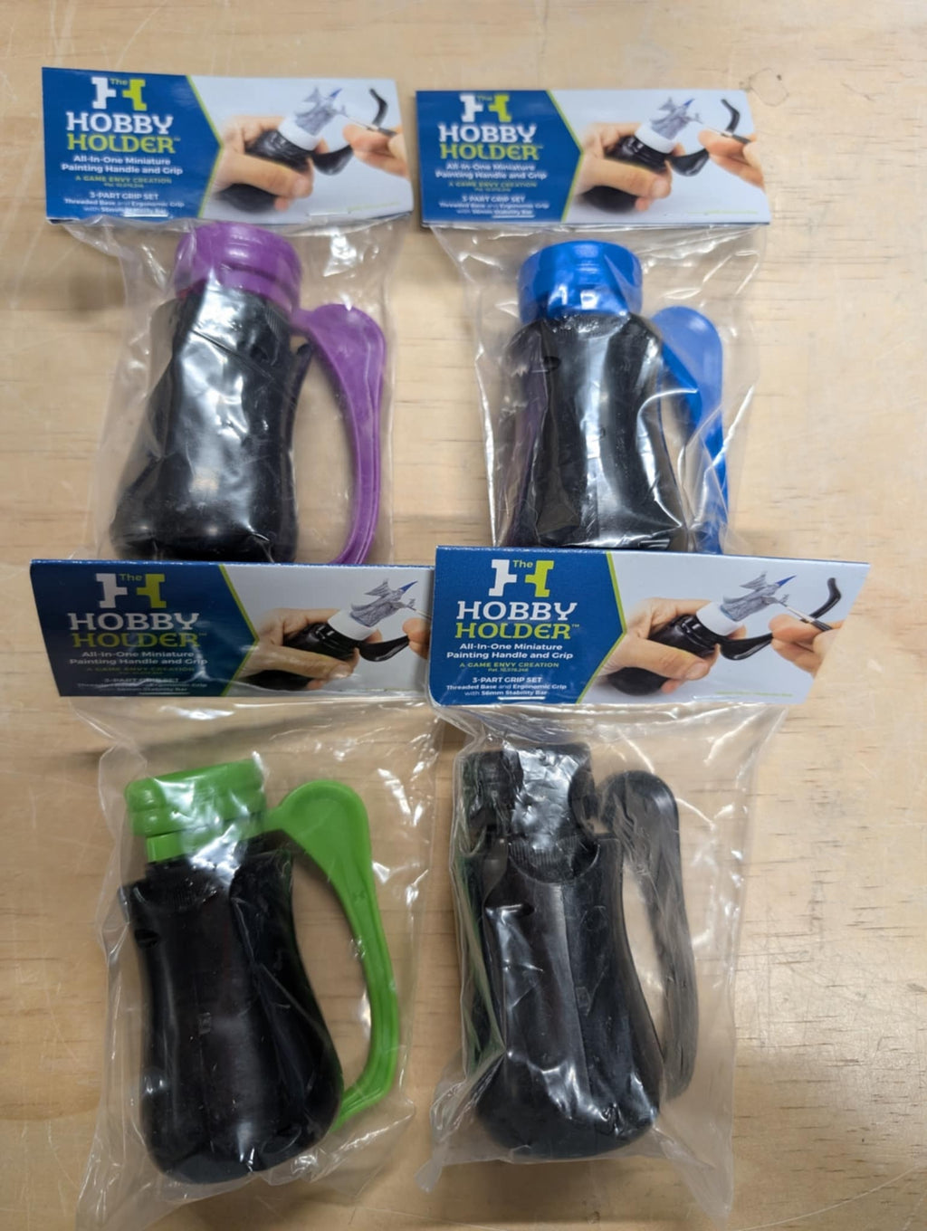Game Envy: Hobby Holder 3-Part Set - Purple Paint, Tools and Bases Game Envy