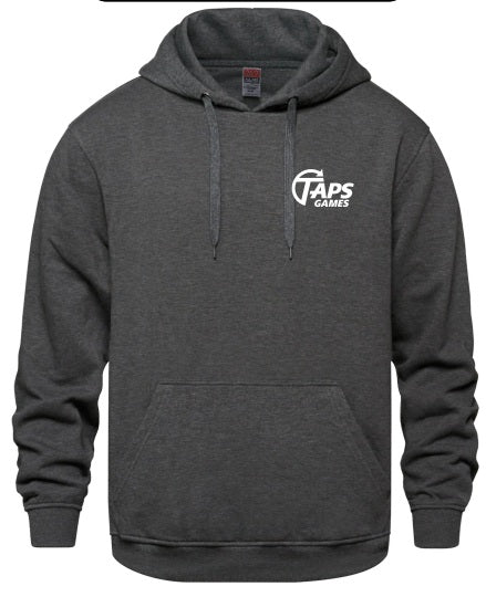 Hoodie - Taps Logo (Charcoal Heather) Apparel & Merchandise Taps Games