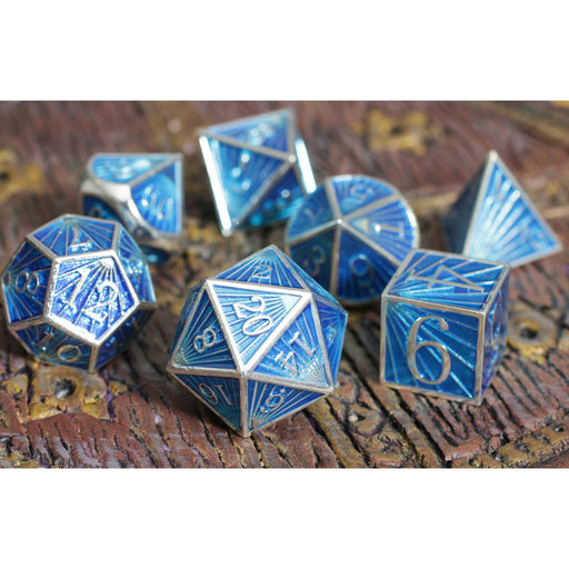Forged Gaming: Metal 7-Die Set - "Deco (Ice)" Dice & Gaming Accessories Forged Gaming
