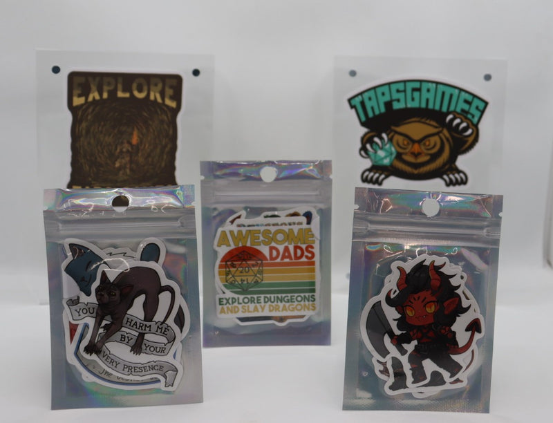 D&D Themed Stickers 5 Pack Stickers, Pins & Patches Taps Imports