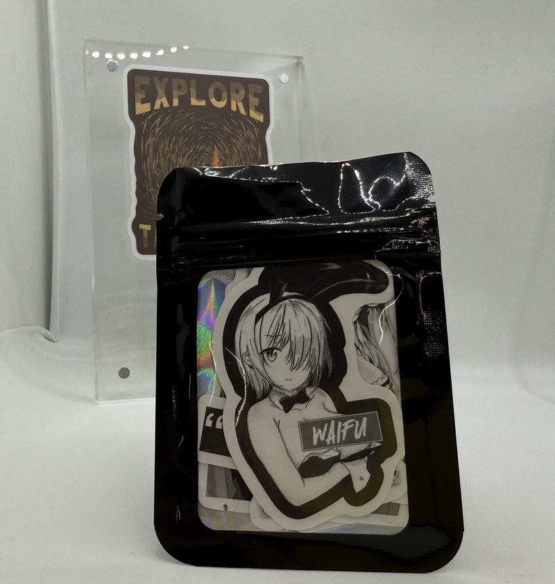 Waifu Themed Stickers 5 Pack Stickers, Pins & Patches Taps Imports
