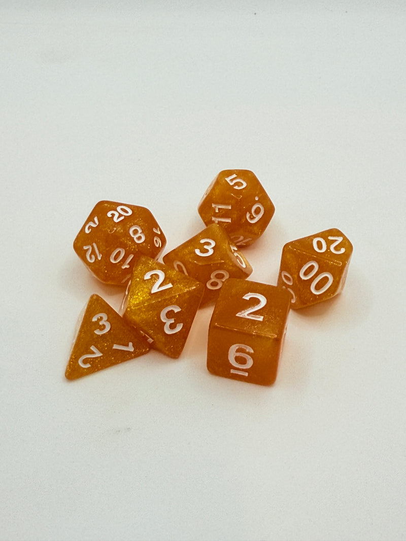 Taps Games: Sparkles 7-Die Set Yellow / White "Sunshine" Dice & Gaming Accessories Taps Imports