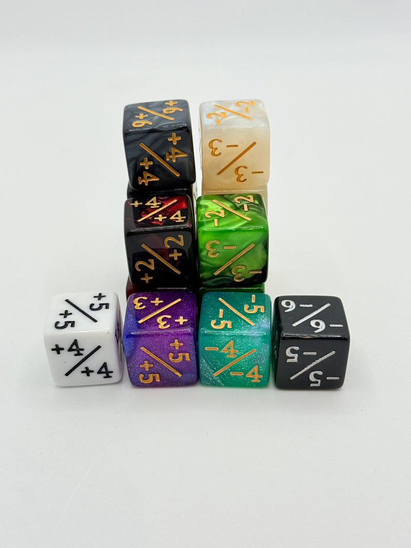 Taps Games: 16Ct Premium Multi Colour 12mm -1/-1 and +1/+1 Counters Dice & Gaming Accessories Taps Imports