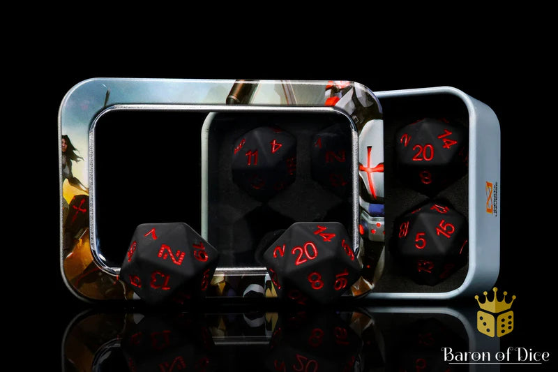 Baron of Dice: Infinity - N5 Matte Blood Red - Official Dice Set Dice & Gaming Accessories Baron of Dice