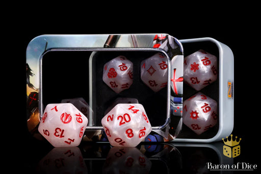 Baron of Dice: Infinity - JSA Shindenbutai Sectorial White - Official Dice Set Dice & Gaming Accessories Baron of Dice