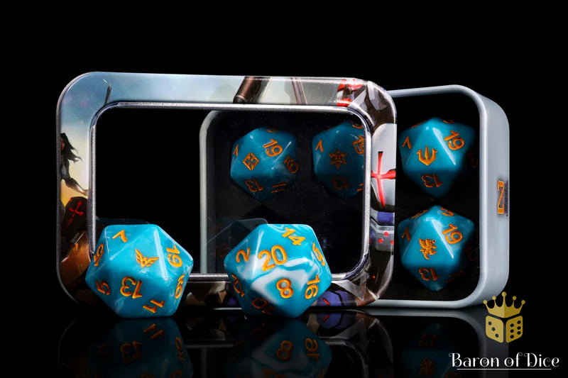 Baron of Dice: Infinity - PanOceania - Kestrel Colonial Force | Blue  - Official Dice Set