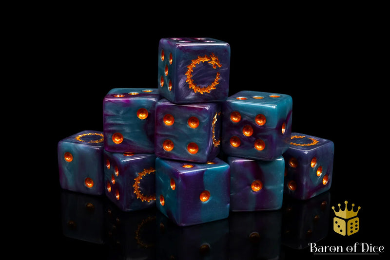 Baron of Dice: "Infinity Dragon" 25x12mm Square Corner Dice