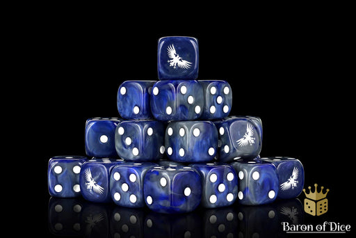 Baron of Dice: "Inquisition - Silver" 25x16mm Square Corner Dice Dice & Gaming Accessories Baron of Dice