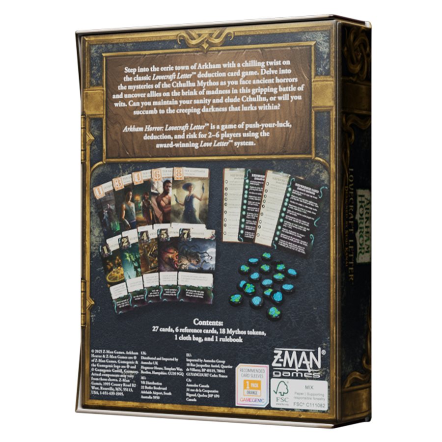 Arkham Horror: Lovecraft Letter Board Games Z-Man Games