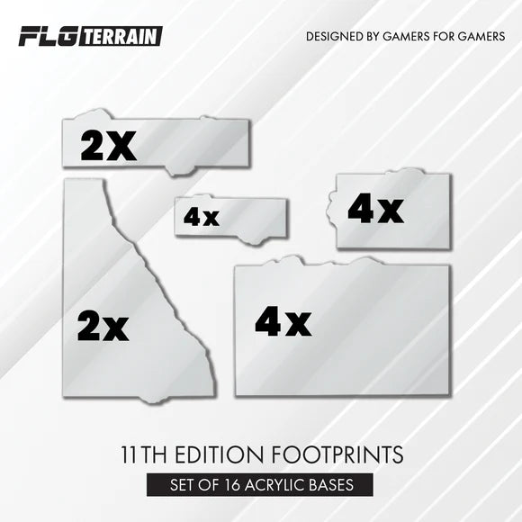 Frontline Gaming Terrain: 11th Edition Acrylic Terrain Bases Terrain FLG